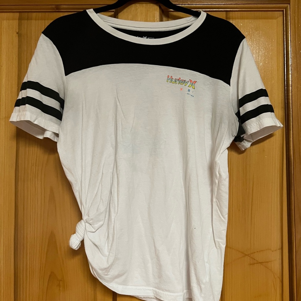 Hurley Black and White Short Sleeve Tee